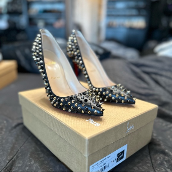 Christian Louboutin 100mm Mixed Color Spike Pigalle EU 38.5 - Picture 4 of 11